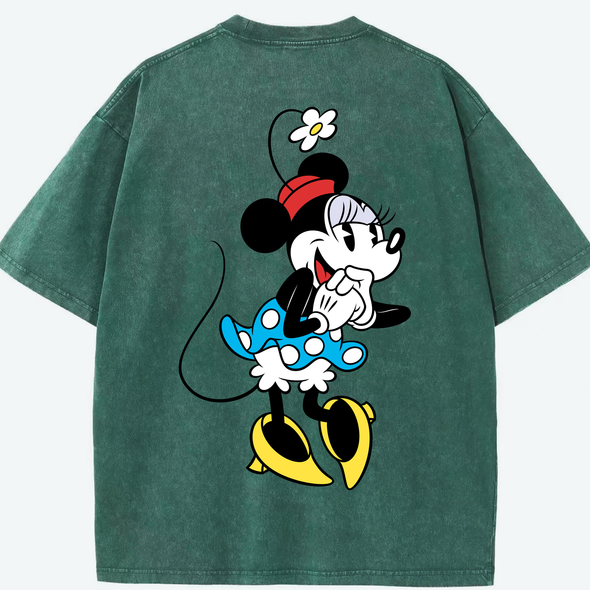 （画像用） ミッキーマウス Mickey Mouse 綿100% ヴィンテージ風 半袖Tシャツ（背面プリント）